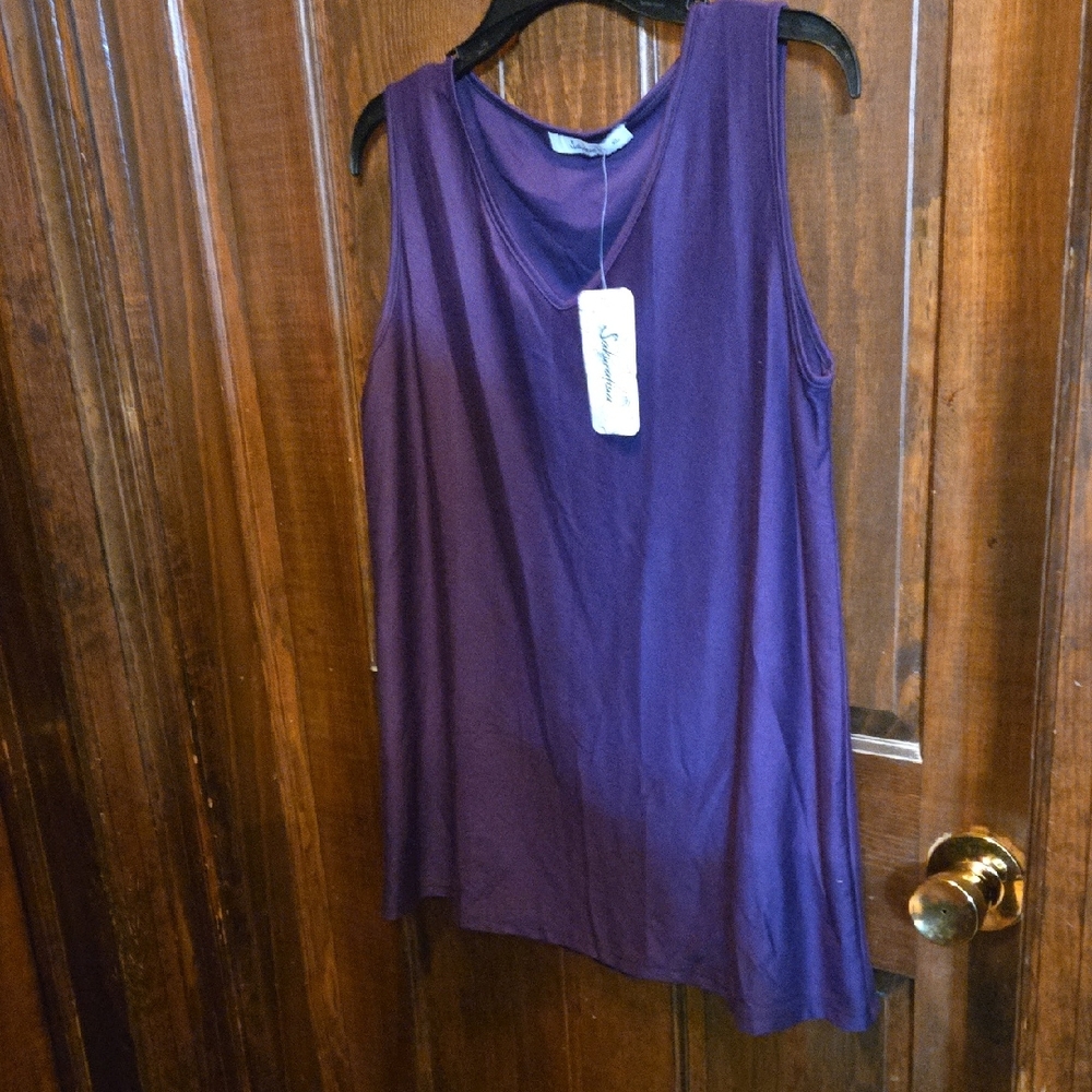 Sakura Rich Purple Tank Top NWT